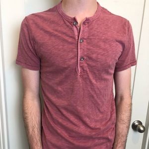 JCrew Factory Pink Short-sleeve Henley